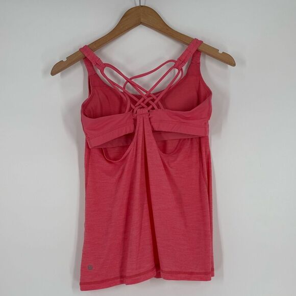 Lululemon Sunset Salutation Tank in Heathered Pink Lemonade / Pink Lemonade | 6 - Picture 4 of 8